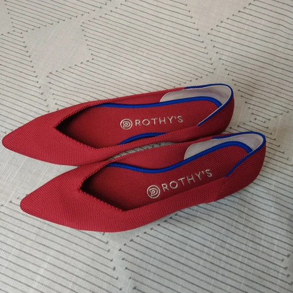 Rothy's Red and Blue Flats - Picture 3 of 5